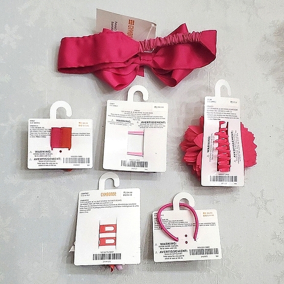Gymboree Lot of (6) Pink & Orange Hair Accessories - Picture 3 of 9